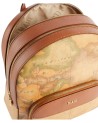 Alviero Martini Prima Classe - Zaino con doppia zip in tessuto goffrato Geo Classic