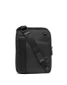 Piquadro - Handtasche aus Leder und recyceltem Stoff mit Außentasche