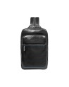 Piquadro - Blue Square Leather Shoulder Bag with Backpack Conversion