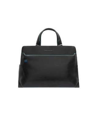  Piquadro - Cartella porta pc 15.6'' in pelle Blue Square