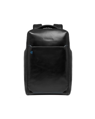 Piquadro - Customizable Blue Square 14" Leather Laptop...