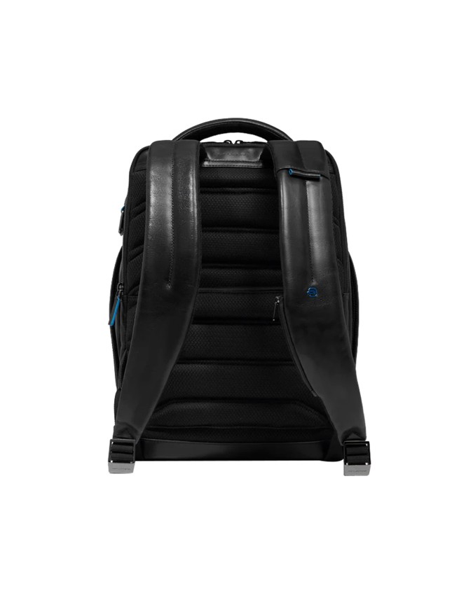  Piquadro - Zaino porta pc 14" in pelle personalizzabile Blue