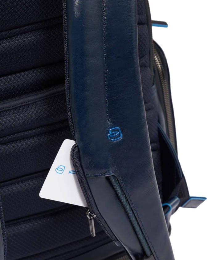 Piquadro - Zaino in pelle porta pc 15,6'' personalizzabile