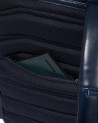 Piquadro - Customizable Blue Square 15.6'' Leather Laptop Backpack