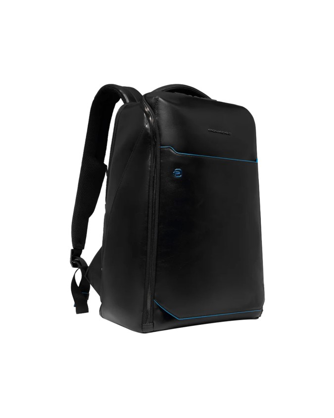  Piquadro - Zaino in pelle porta pc 15,6'' a tre scomparti Blue