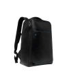 Piquadro - Lederrucksack mit drei Fächern für einen 15,6-Zoll-Laptop, Blue Square