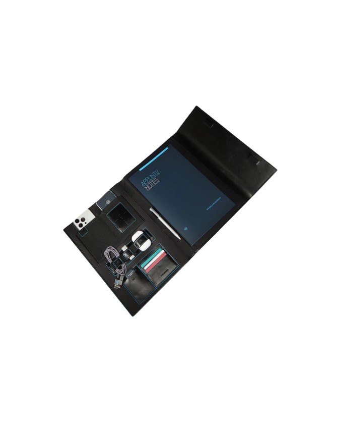  Piquadro - Portablocco in pelle con protezione RFID Blue Square