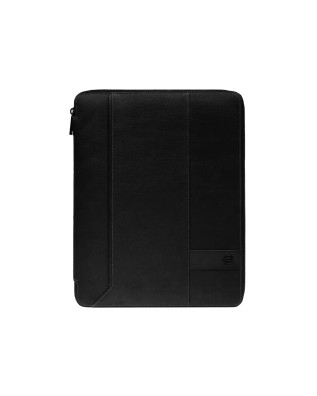  Piquadro - Porta blocco zip around in pelle e tessuto iPad