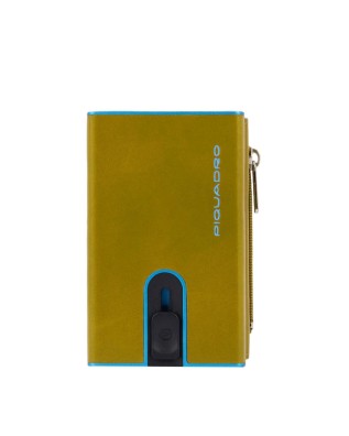  Piquadro - Portafoglio in pelle e metallo con sliding system e