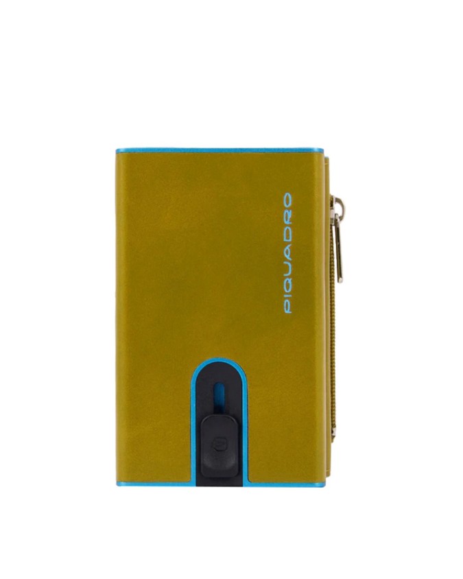 Piquadro - Leather and metal wallet...
