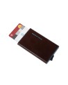 Piquadro - Blue Square Leather Credit Card Holder with Sliding System