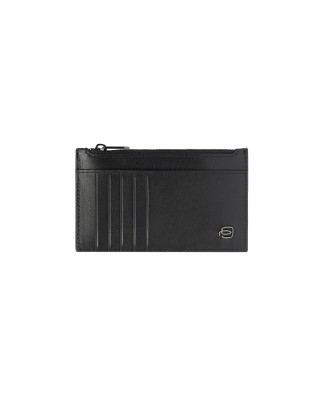  Piquadro - Portacarte uomo sottile con porta monete Black