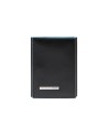 Piquadro - Vertikale Mini-Geldbörse aus Leder mit Münzfach Blue Square