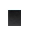 Piquadro - Vertikale Mini-Geldbörse aus Leder mit Münzfach Blue Square