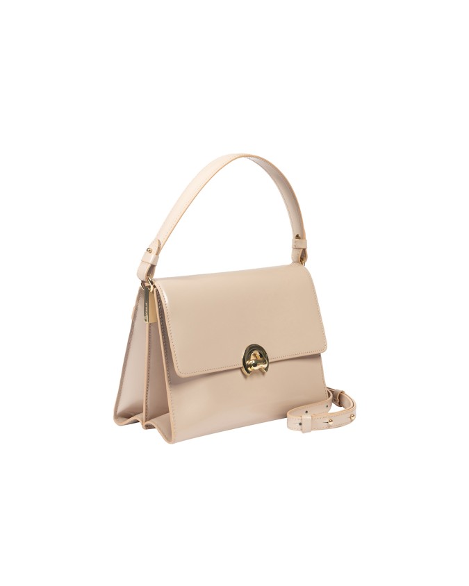  Coccinelle - Borsa a mano con tracolla media in pelle lucida