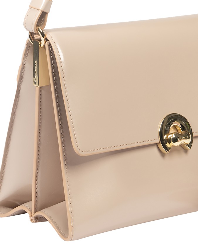  Coccinelle - Borsa a mano con tracolla media in pelle lucida