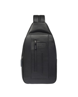  Piquadro - Zaino monospalla uomo in pelle porta iPad® Urban