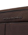 Piquadro - Hedley – Herren-Kosmetiktasche aus Leder mit seitlichem Griff