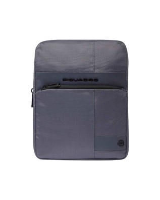  Piquadro - Borsello uomo porta iPad in pelle e tessuto