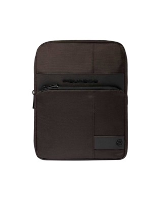  Piquadro - Borsello uomo porta iPad in pelle e tessuto