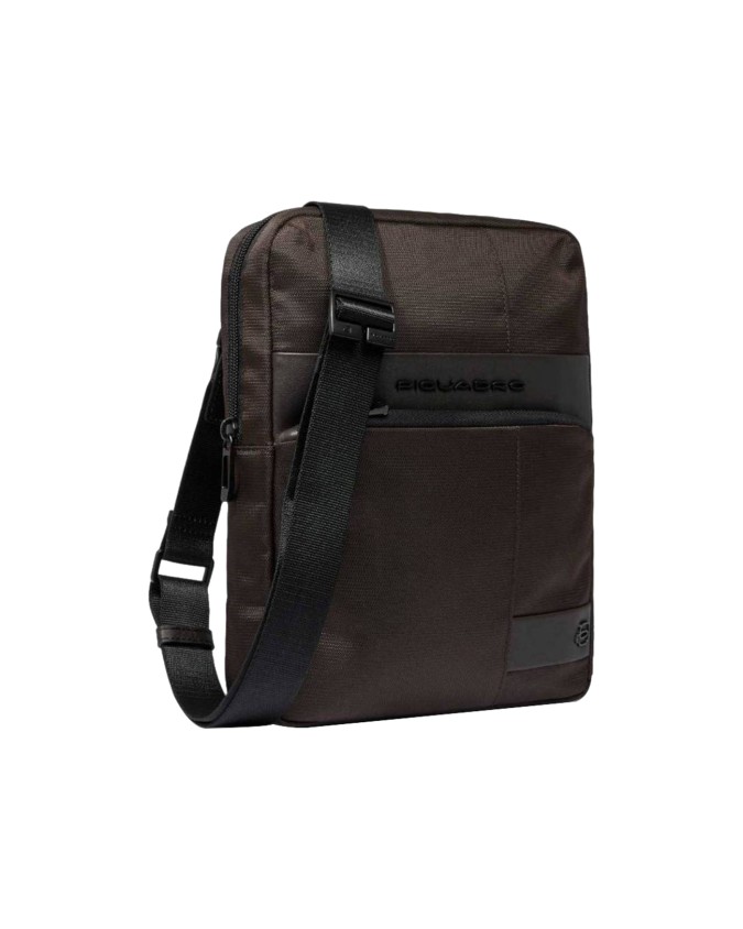  Piquadro - Borsello uomo porta iPad in pelle e tessuto