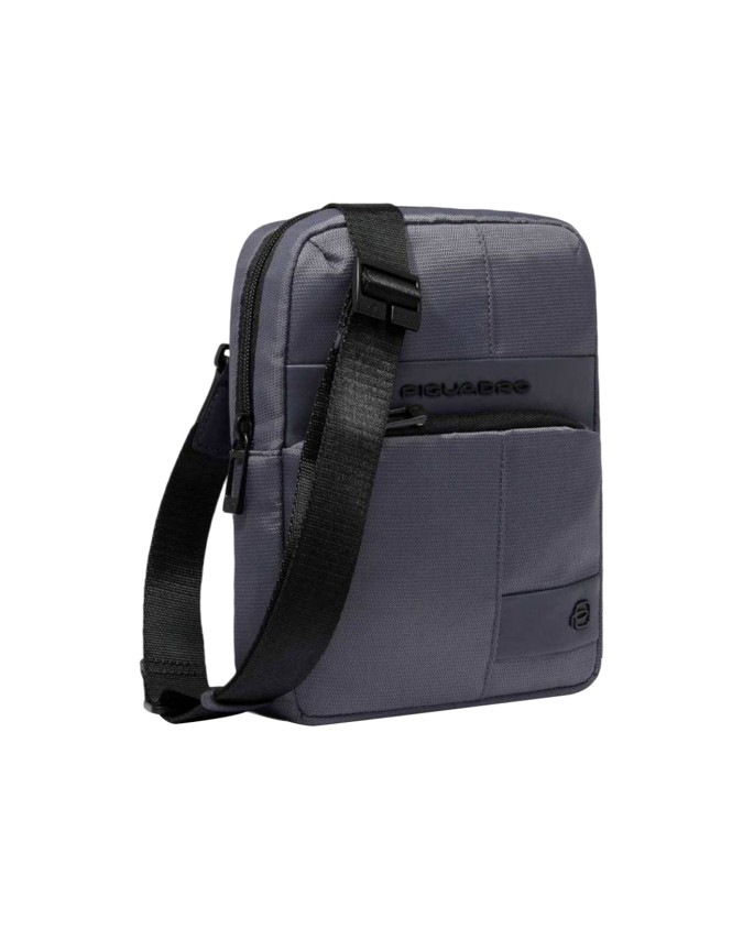  Piquadro - Borsello porta iPad Mini in pelle e tessuto