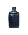 Piquadro - Ein-Schulter-Tasche aus Leder mit Rucksackfunktion Blue Square