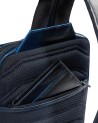 Piquadro - Blue Square Leather Shoulder Bag with Backpack Conversion
