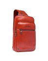 Piquadro - Blue Square Leather Shoulder Bag with Backpack Conversion