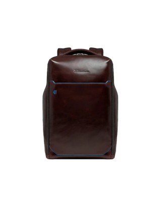  Piquadro - Zaino porta pc 14" in pelle personalizzabile Blue