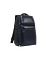 Piquadro - Individuell gestaltbarer Lederrucksack für 15,6-Zoll-Laptops Blue Square