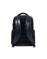 Piquadro - Customizable Blue Square 15.6'' Leather Laptop Backpack