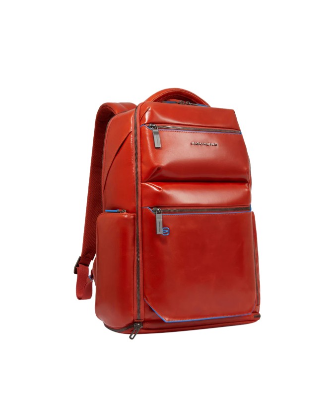  Piquadro - Zaino in pelle porta pc 15,6'' personalizzabile