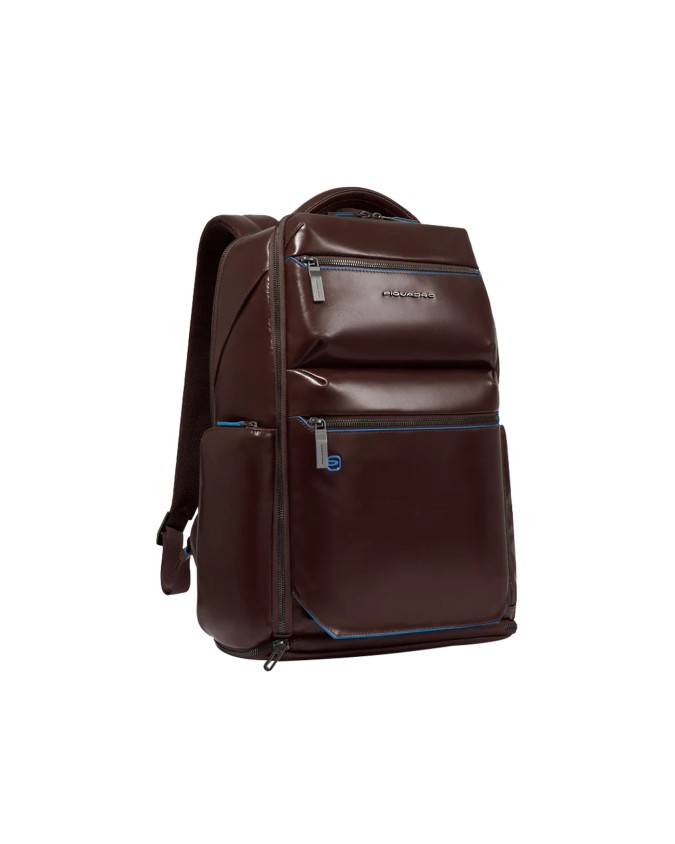  Piquadro - Zaino in pelle porta pc 15,6'' personalizzabile
