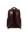 Piquadro - Customizable Blue Square 15.6'' Leather Laptop Backpack