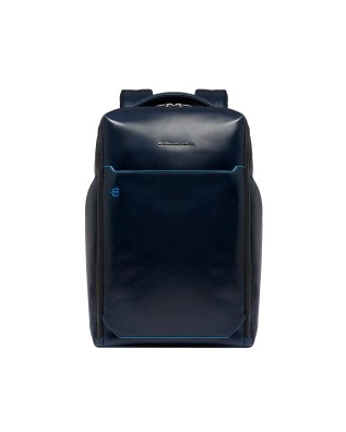 Piquadro - Blue Square 15.6'' Leather Laptop Backpack...