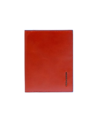 Piquadro - Porta Passaporto in Pelle Blue Square - Cuoio