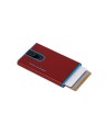 Piquadro - Slim leather and metal credit card holder with a sliding mechanism