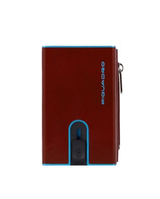 Piquadro - Portafoglio in pelle e metallo con sliding system e