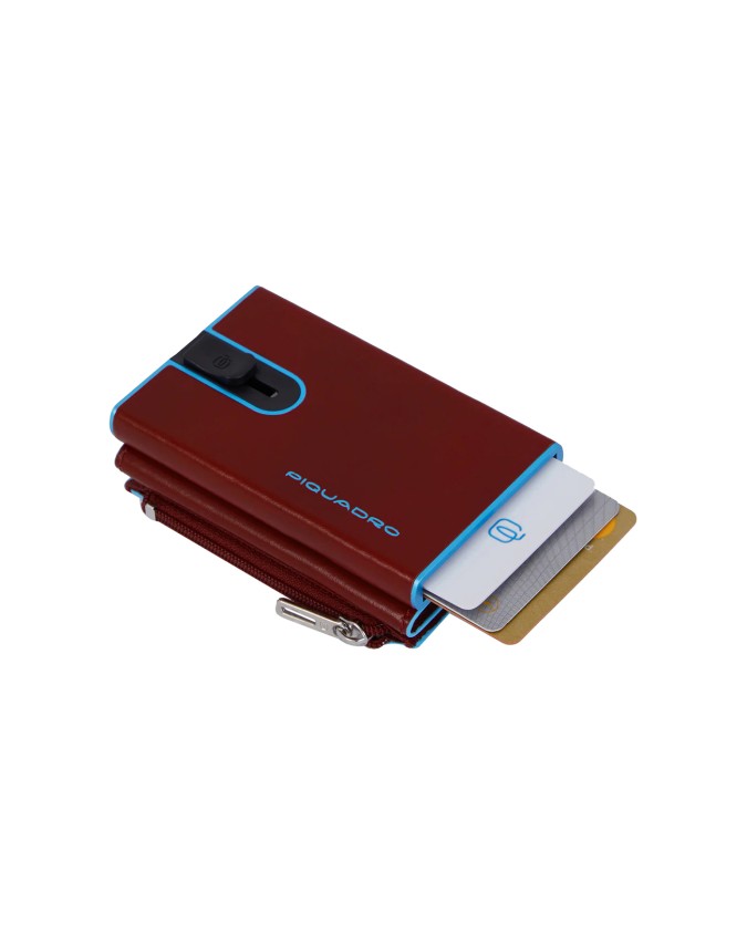 Piquadro - Leather and metal wallet...