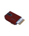 Piquadro - Leather and metal wallet with a sliding system and a coin pocket
