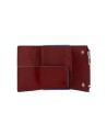 Piquadro - Leather and metal wallet with a sliding system and a coin pocket