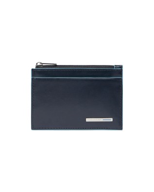  Piquadro - Portachiavi a bustina in pelle e porta carte di