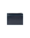 Piquadro - Blue Square Leather Pouch Keychain and Credit Card Holder
