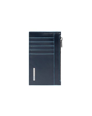  Piquadro - Portacarte uomo sottile con porta monete Blue Square