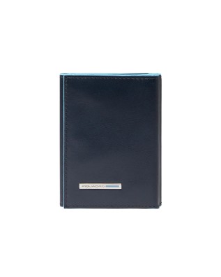  Piquadro - Portafoglio verticale mini in pelle con portamonete