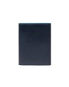 Piquadro - Vertikale Mini-Geldbörse aus Leder mit Münzfach Blue Square