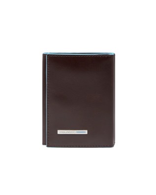  Piquadro - Portafoglio verticale mini in pelle con portamonete