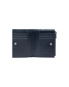 Piquadro - Blue Square Vertical Men's Leather Wallet with Coin Pocket