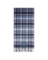 Piquadro - Women's checkered scarf with fabric fringe